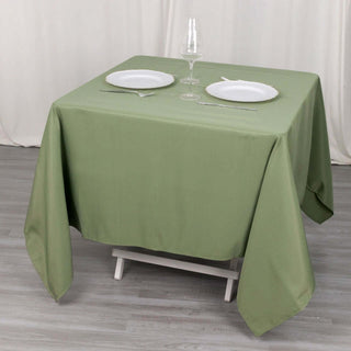 Elevate Your Event with the Dusty Sage Green Premium Polyester Square Tablecloth Elevate Your Event with the Dusty Sage Green Premium Polyester Square Tablecloth