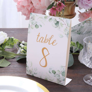 Enhance Your Wedding Decor with White Green Double Sided Paper Table Sign Cards Enhance Your Wedding Decor with White Green Double Sided Paper Table Sign Cards