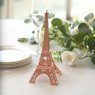 Elegant Rose Gold Eiffel Tower Centerpiece for Weddings and Events Elegant Rose Gold Eiffel Tower Centerpiece for Weddings and Events