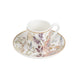 Blush Floral Design Bridal Shower Gift Set, Set of 2 Porcelain Espresso Cups and Saucers#whtbkgd