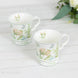 Greenery Theme Bridal Shower Gift Set, 2 Pack Porcelain Tea Cups With Matching Keepsake Gift Box
