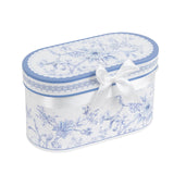 White Blue Chinoiserie Bridal Shower Gift Set, 2 Pack Porcelain Tea Cups With Matching Keepsake Gift