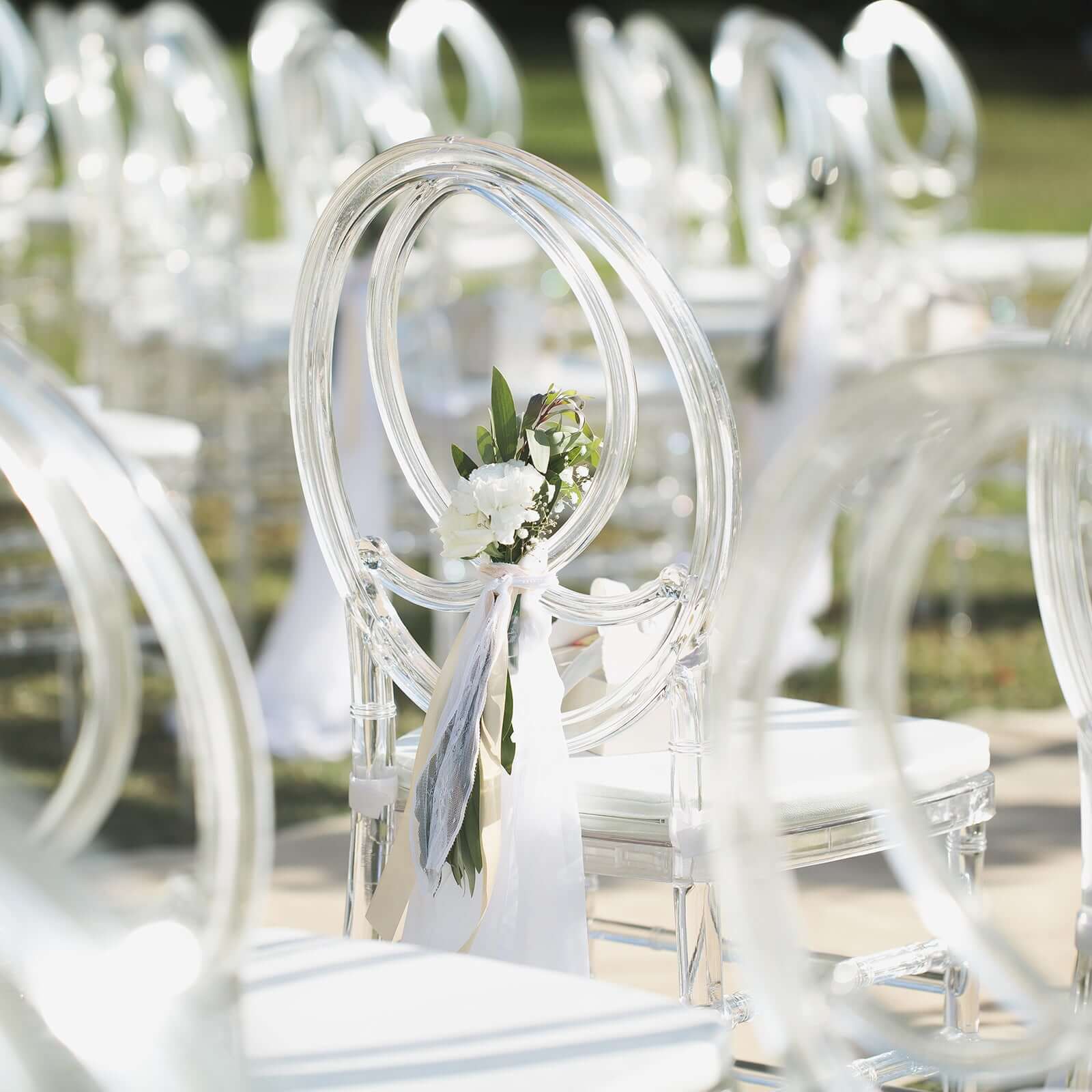 Clear chiavari outlet chairs wedding