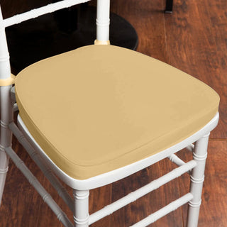1.5" Thick Champagne Chiavari Chair Pad: Enhance Comfort and Style