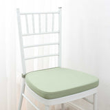2inch Thick Sage Green Chiavari Chair Pad, Memory Foam Seat Cushion With Ties