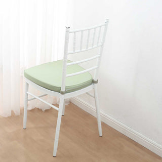 Experience Unmatched Comfort with the Sage Green Chiavari Chair Pad