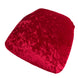 5 Pack Crushed Velvet Seat Pad Covers for Chiavari Chairs Red Fitted Dining Chair Cushion Slipcover