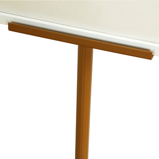 Modern table with a sleek design and golden leg detail