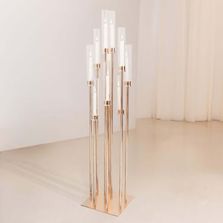 Illuminate Your Space with the 50" Gold 10 Arm Cluster Taper Candle Holder Illuminate Your Space with the 50" Gold 10 Arm Cluster Taper Candle Holder