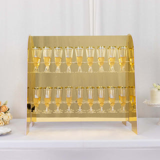 Effortless Refills with the Gold Mirror Finish Glass Holder Effortless Refills with the Gold Mirror Finish Glass Holder