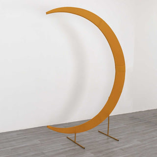 7.5ft Gold Spandex Crescent Moon Chiara Backdrop Stand Cover