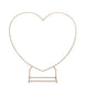 7ft Heavy Duty Gold Metal Heart Shape Photo Backdrop Stand, Wedding Arch#whtbkgd