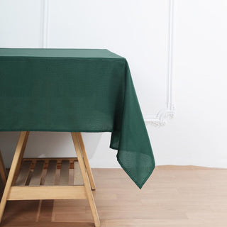 Enhance Your Table Decor with the Hunter Emerald Green Square Seamless Polyester Tablecloth