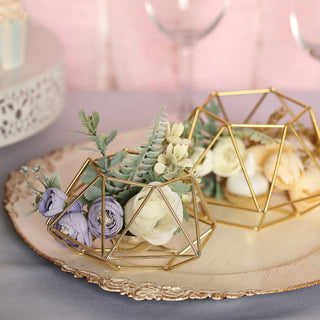 Elegant Gold Metal Hexagon Candle Holder Set Elegant Gold Metal Hexagon Candle Holder Set