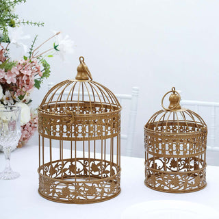 Elegant Gold Bird Cage Decor for Any Occasion Elegant Gold Bird Cage Decor for Any Occasion