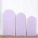 Matte Lavender Lilac Spandex Fitted Chiara Backdrop Stand Covers For Round Top Wedding Arch