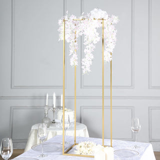 Elevate Your Décor with the Stunning Gold Metal Wedding Flower Stand