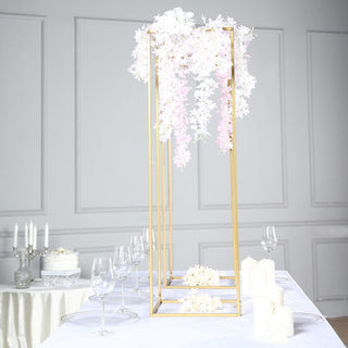 Add a Touch of Glamour with the Gold Metal Wedding Flower Stand