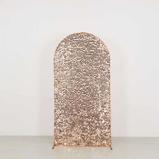 Fitted Rose Gold Wedding Arch Cover Fitted Rose Gold Wedding Arch Cover