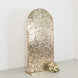 7ft Sparkly Champagne Big Payette Sequin Fitted Wedding Arch Cover for Round Top Chiara Backdrop