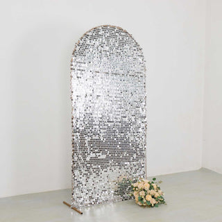 Silver Big Payette Sequin Backdrop Cover