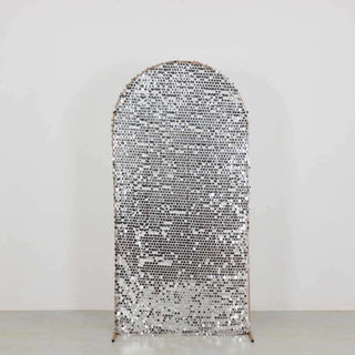 Fitted Silver Wedding Arch Cover Fitted Silver Wedding Arch Cover