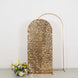 6ft Sparkly Gold Big Payette Sequin Fitted Wedding Arch Cover for Round Top Chiara Backdrop