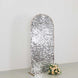 6ft Sparkly Silver Big Payette Sequin Fitted Wedding Arch Cover for Round