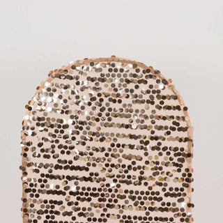 Versatile Rose Gold Sequin Fitted Wedding Arch Cover Versatile Rose Gold Sequin Fitted Wedding Arch Cover