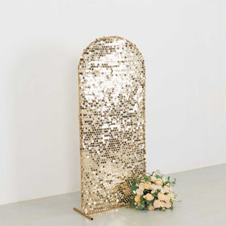 Opulent Champagne Big Payette Sequin Backdrop Cover