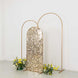 5ft Sparkly Champagne Big Payette Sequin Fitted Wedding Arch Cover for Round Top Chiara Backdrop