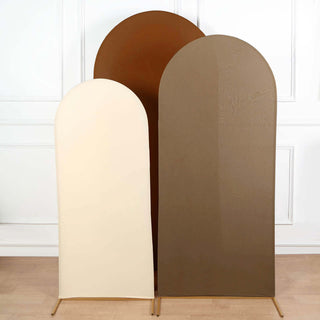 Create a Stunning Display with the Set of 3 Mixed Natural Spandex Fitted Chiara Backdrop Stand Covers Create a Stunning Display with the Set of 3 Mixed Natural Spandex Fitted Chiara Backdrop Stand Covers