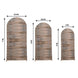 Set of 3 | Brown Rustic Wood Plank Pattern Spandex Fitted Chiara Backdrop Stand Cover