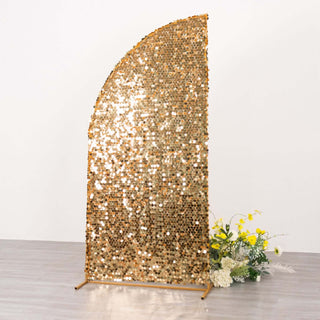 6ft Gold Double Sided Sequin Arch Cover 6ft Gold Double Sided Sequin Arch Cover
