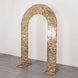 8ft Gold Big Payette Sequin Open Arch Wedding Arch Cover, Sparkly U-Shaped Fitted Backdrop Slipcover