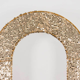 <strong>Sparkly U-Shaped Wedding Arch Backdrop Slipcover</strong> <strong>Sparkly U-Shaped Wedding Arch Backdrop Slipcover</strong>