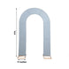 8ft Dusty Blue Spandex Fitted Open Arch Wedding Arch Cover, Double-Sided U-Shaped Backdrop Slipcover