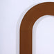 8ft Brown Spandex Fitted Open Arch Wedding Arch Cover, Double-Sided U-Shaped Backdrop Slipcover