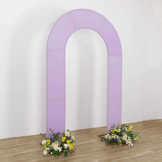 Create a Picture of Elegance with the Lavender Lilac Fitted Open Arch Cover Create a Picture of Elegance with the Lavender Lilac Fitted Open Arch Cover