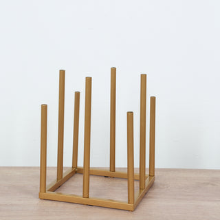 <strong>Elegant Gold Metal 8-Tubes Flower Centerpiece</strong> <strong>Elegant Gold Metal 8-Tubes Flower Centerpiece</strong>