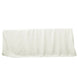 8FT Ivory Fitted Polyester Rectangular Table Cover