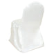 Ivory Glossy Satin Banquet Chair Covers, Reusable Elegant Chair Covers