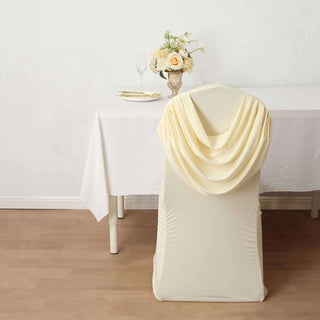 Luxurious Ivory Chair Cover for Weddings and Events Luxurious Ivory Chair Cover for Weddings and Events
