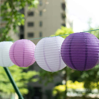 <strong>Elegant and Versatile Décor With Mixed Purple White Hanging Paper Lanterns</strong> <strong>Elegant and Versatile Décor With Mixed Purple White Hanging Paper Lanterns</strong>