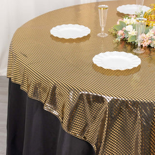 Create Unforgettable Memories with the Shiny Black Gold Foil Table Linen Create Unforgettable Memories with the Shiny Black Gold Foil Table Linen
