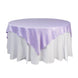 72x72inch Lavender Lilac Lamour Satin Table Overlay, Square Tablecloth Topper