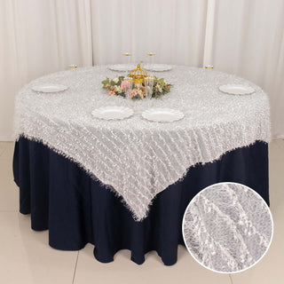 Create a Captivating Display with the White Polyester Table Overlay Create a Captivating Display with the White Polyester Table Overlay