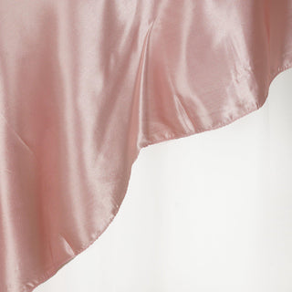 Create an Enchanting Atmosphere with the Dusty Rose Seamless Satin Square Table Overlay