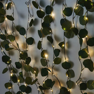Elevate Your Event Decor with the Green Silk Eucalyptus Leaf Garland Vine String Lights