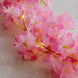 Pink Artificial Cherry Blossom Garland LED String Lights, 20 LEDs Battery Operated